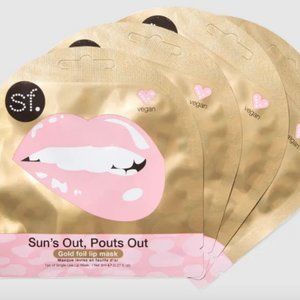 4-Pack Sun's Out, Pouts Out Gold FoiI Lip Masks